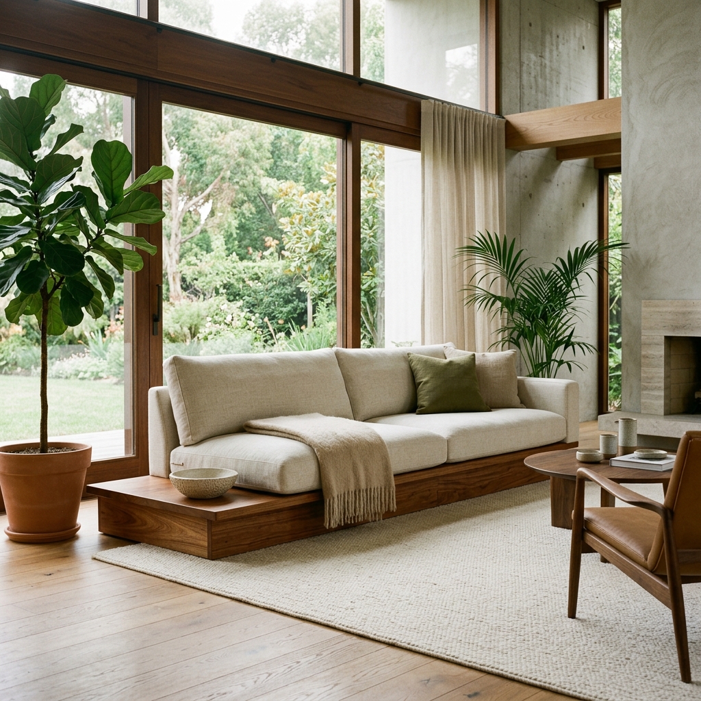 Handcrafted Low-profile Sofa