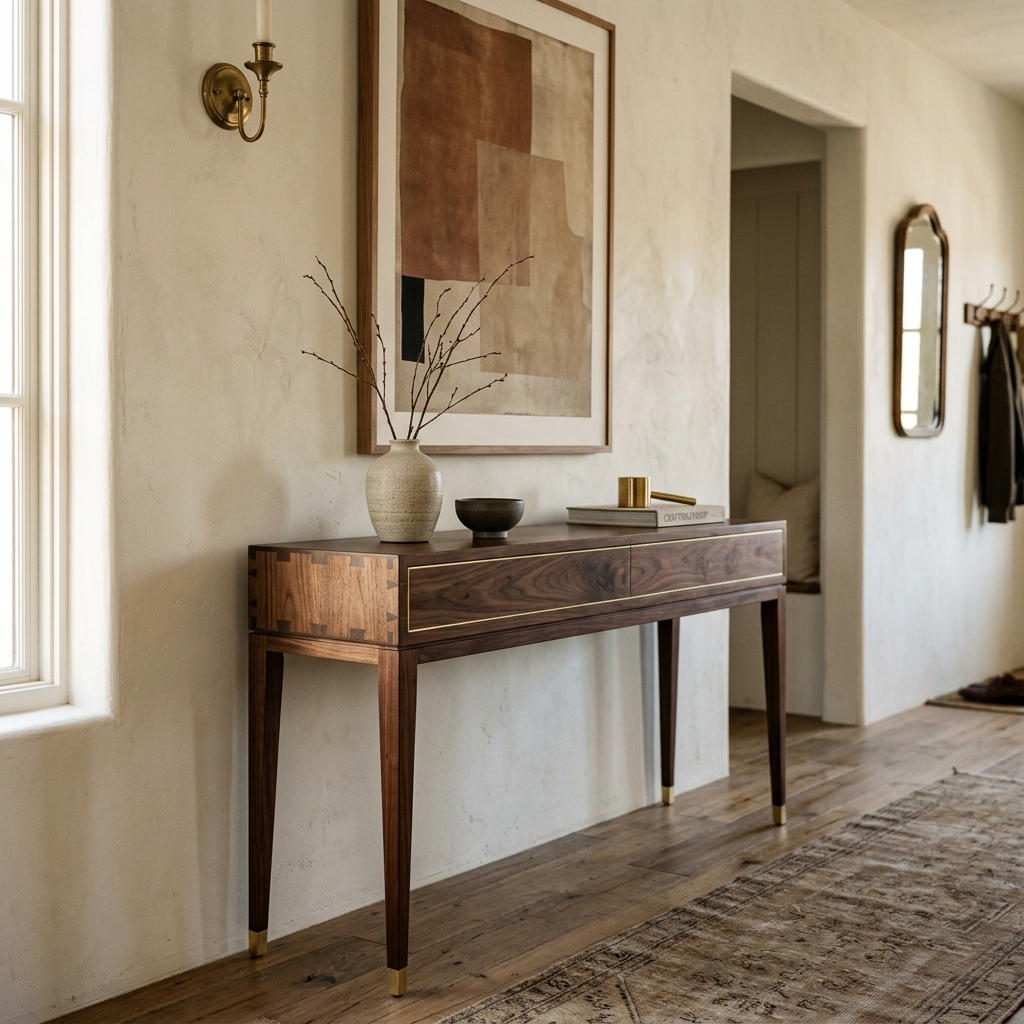 Solid Walnut Console Table